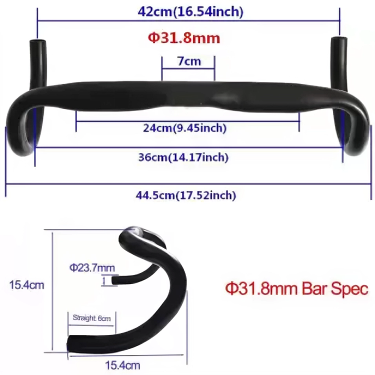 ROADBIKE ALLOY HANDLE BAR Ø 31.8MM