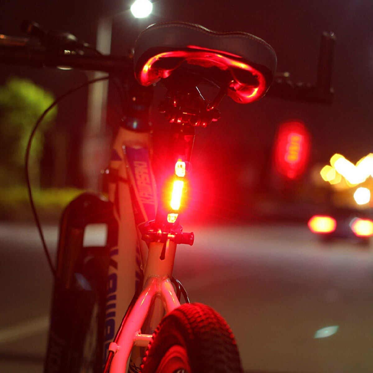 Bicycle LED Light USB Rechargeable Light Cycling Lamp Tail Light (red)