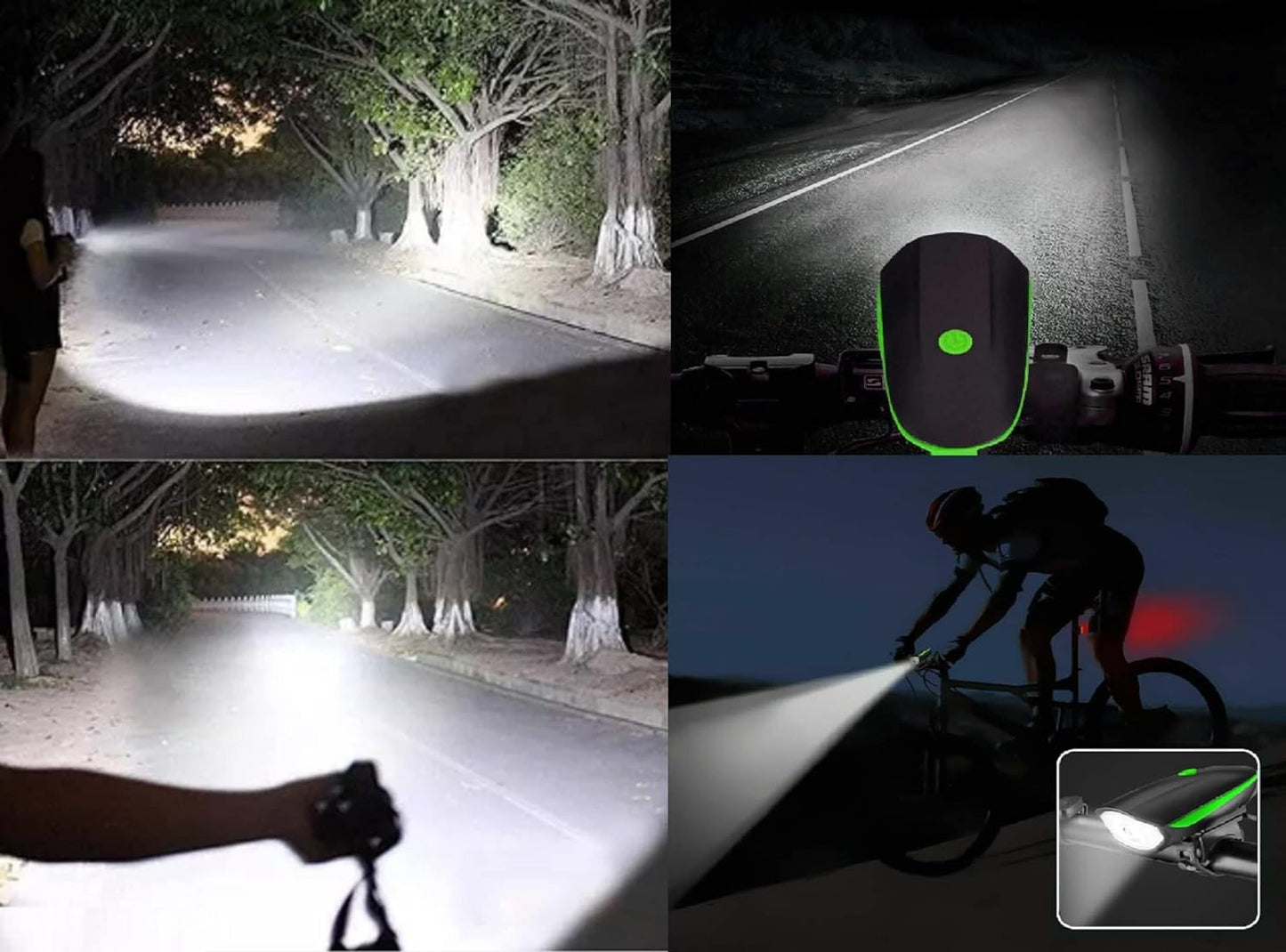 Bicycle Rechargeable Bike Horn and Light 140 DB with Super Bright 250 Lumen Light