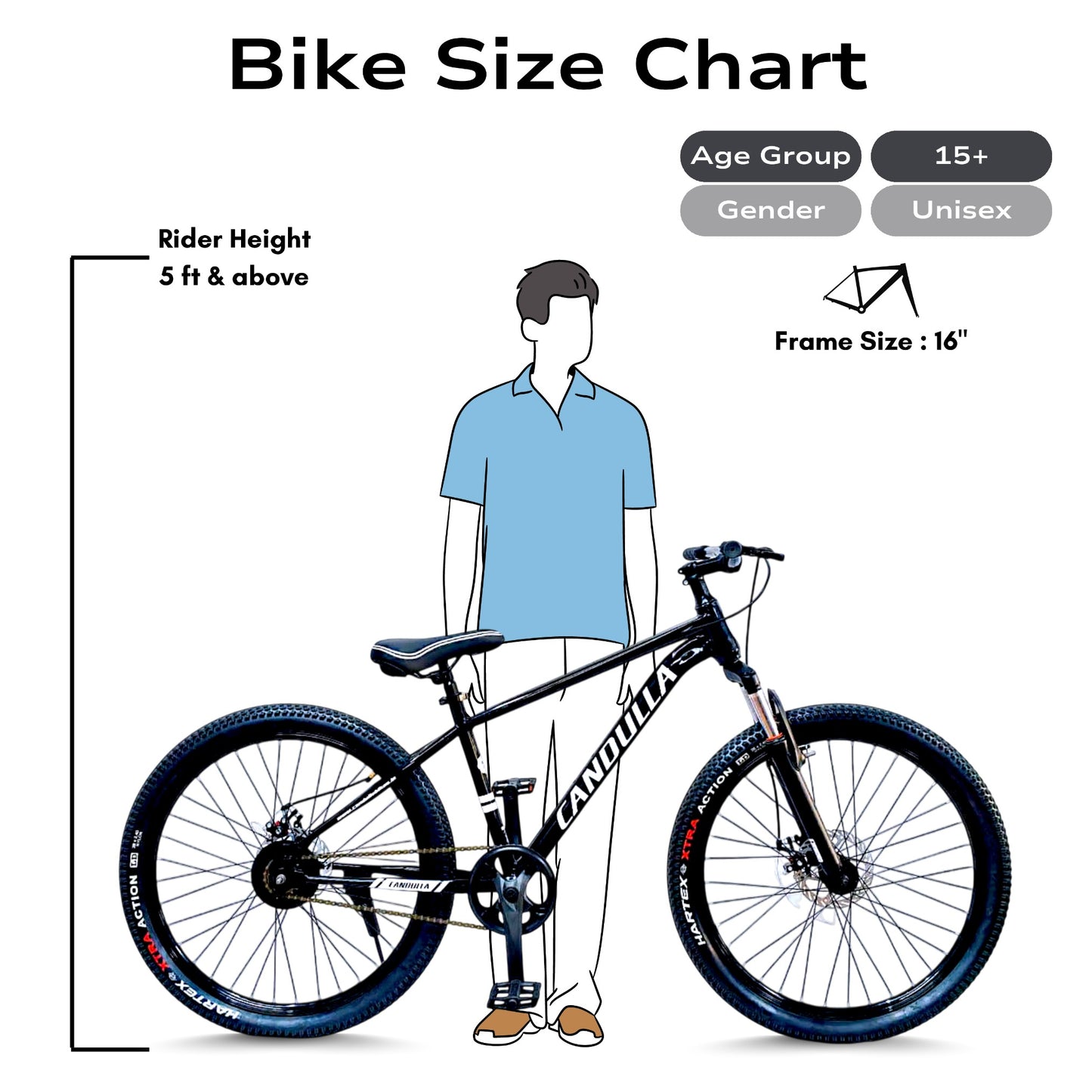 BLACK HAWK Single Speed MTB Mountain Bike 26"