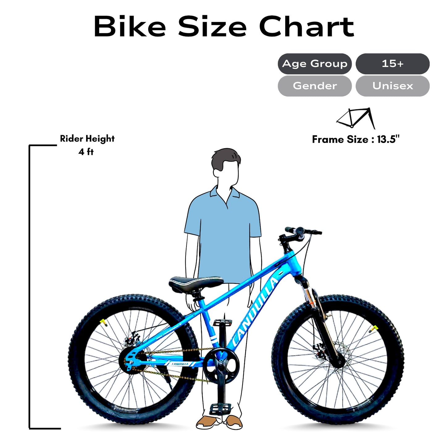 GLACIER Single Speed MTB Mountain Bike 24"