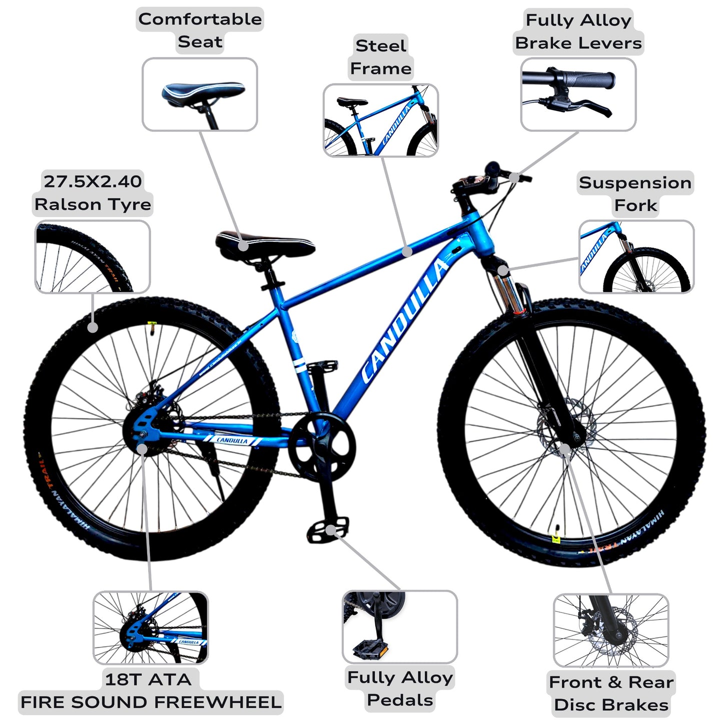 GLACIER Single Speed MTB Mountain Bike 27.5"