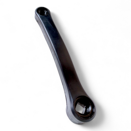 Steel Iron Quarter less Bicycle Left Crank Arm with Prismatic Hole (200mm, Black)