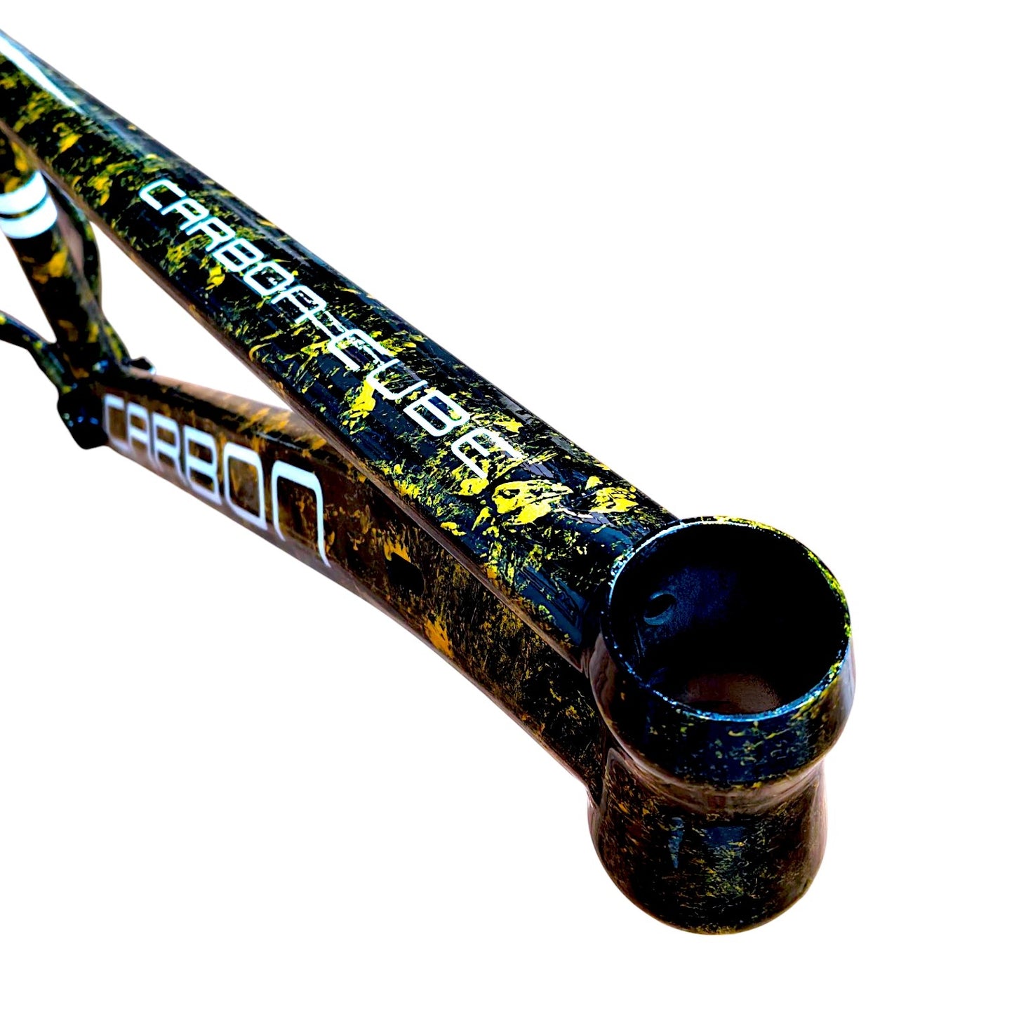 Carbon Steel Bicycle Frame | 16 Inch Frame | 26 Inch Wheel Compatible | Black & Gold Splatter Finish