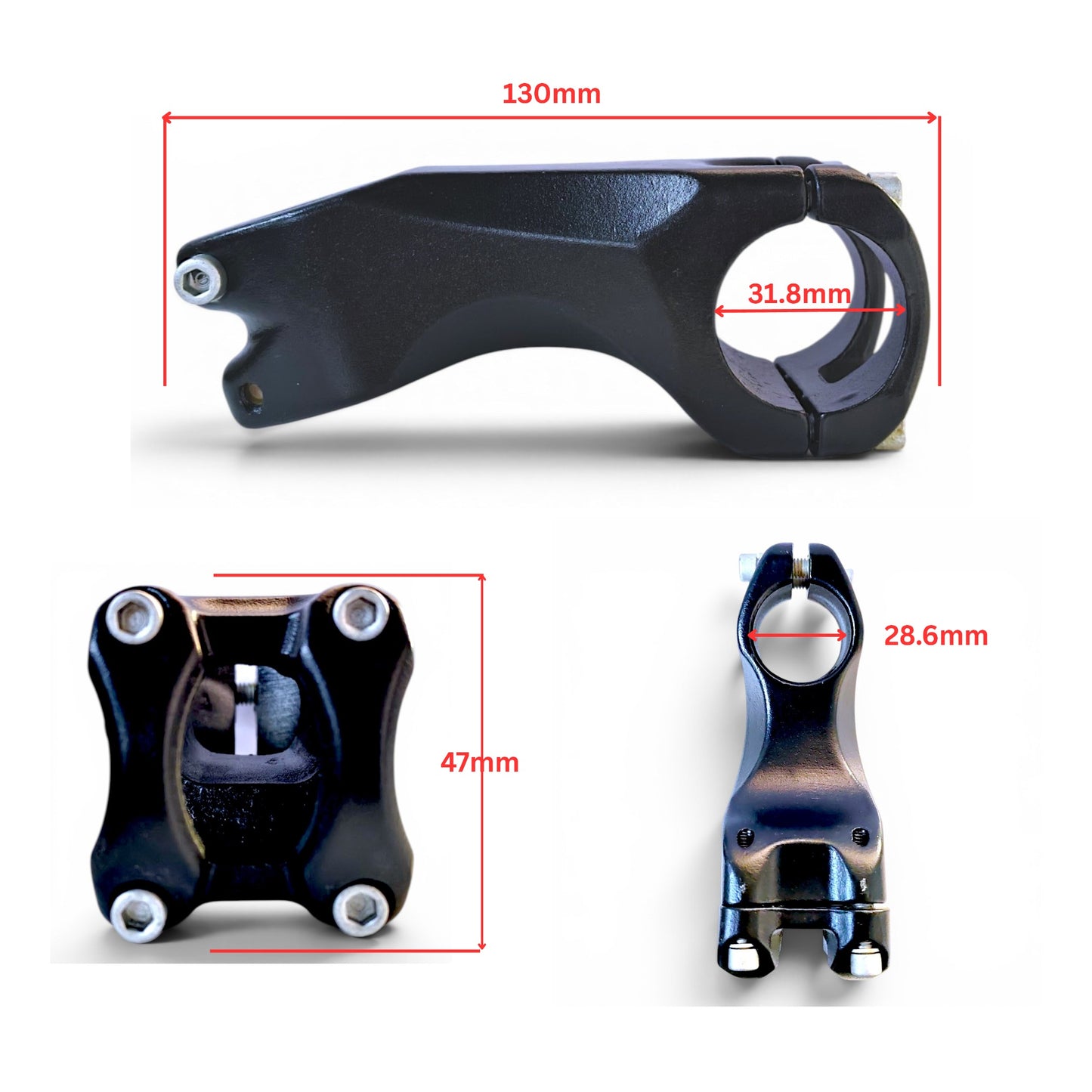 Premium Alloy Bicycle Stem – 31.8mm Handlebar | 28.6mm Fork | 130mm Length