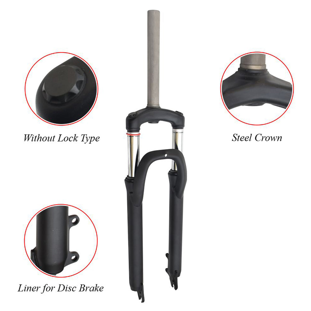Bicycle Suspension Fork Threadless for 24" 26" 27.5" 29" 700c Travel 100mm