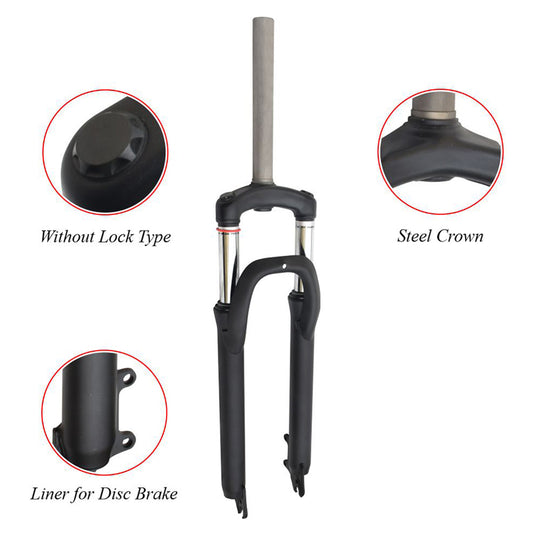 Bicycle Suspension Fork Threadless for 24" 26" 27.5" 29" 700c Travel 100mm