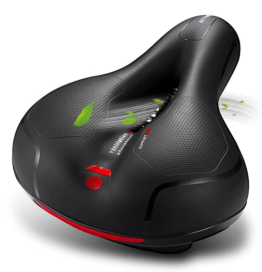 Premium Wide Comfort Bicycle Saddle | Ergonomic Soft Cushion Seat | Shock Absorbing | Breathable Design