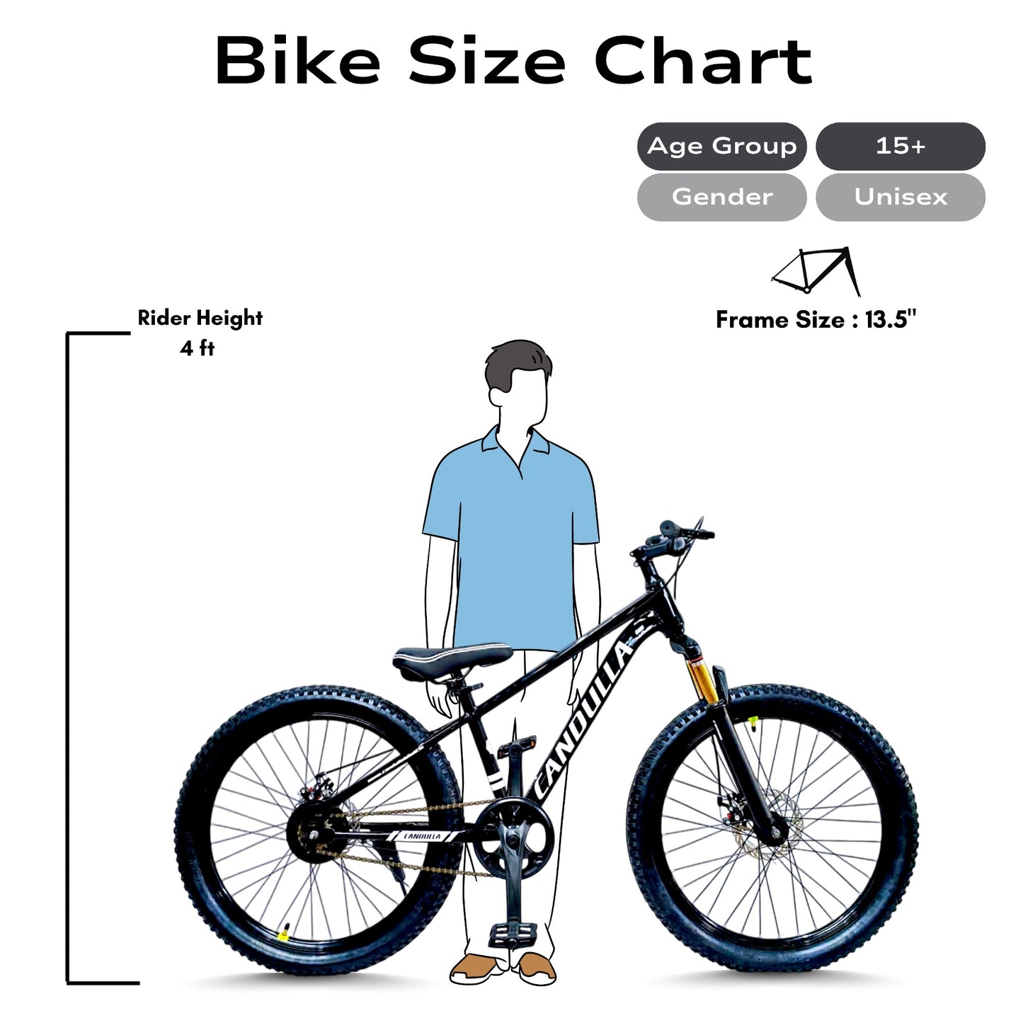 BLACK HAWK Single Speed MTB Mountain Bike 24"