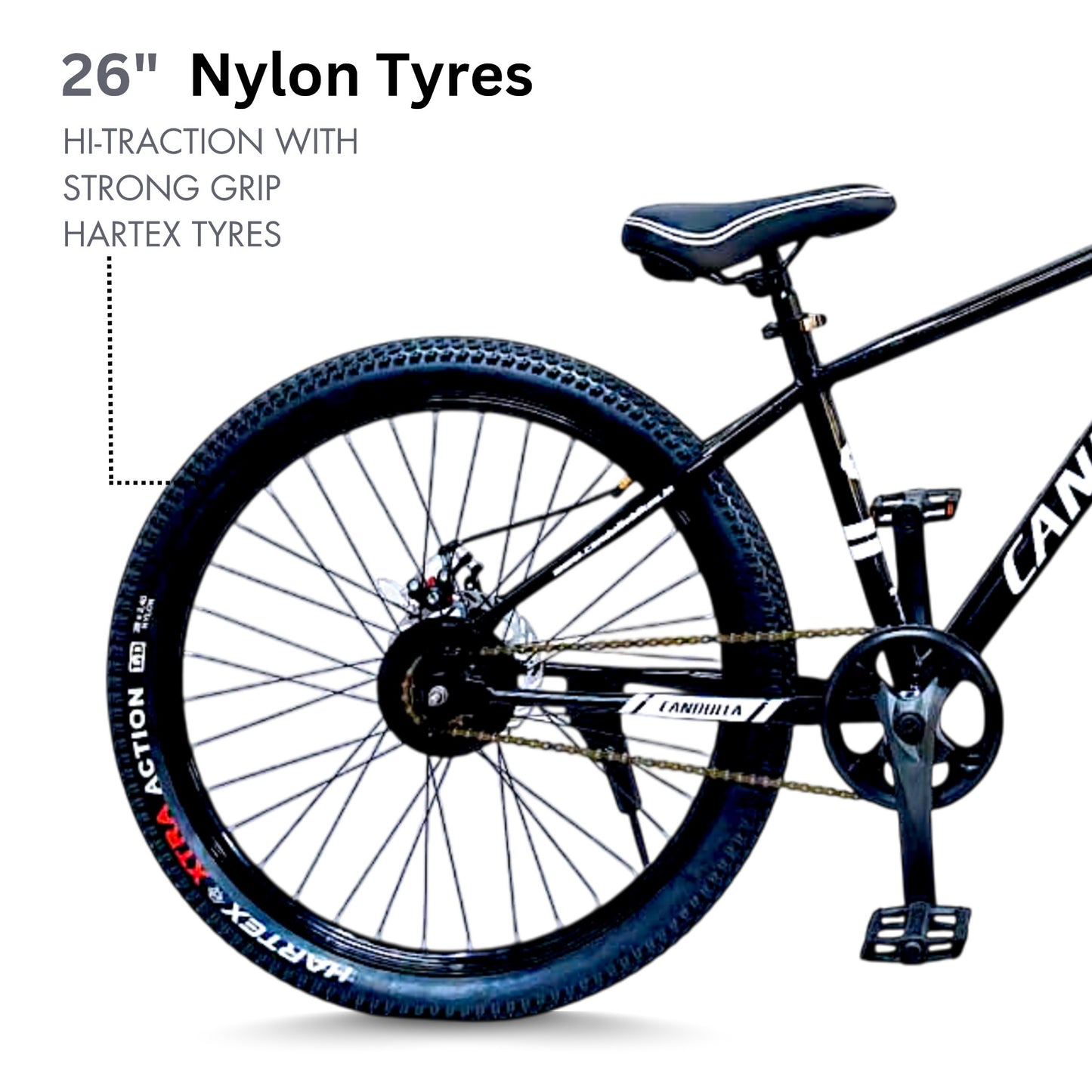 BLACK HAWK Single Speed MTB Mountain Bike 26"