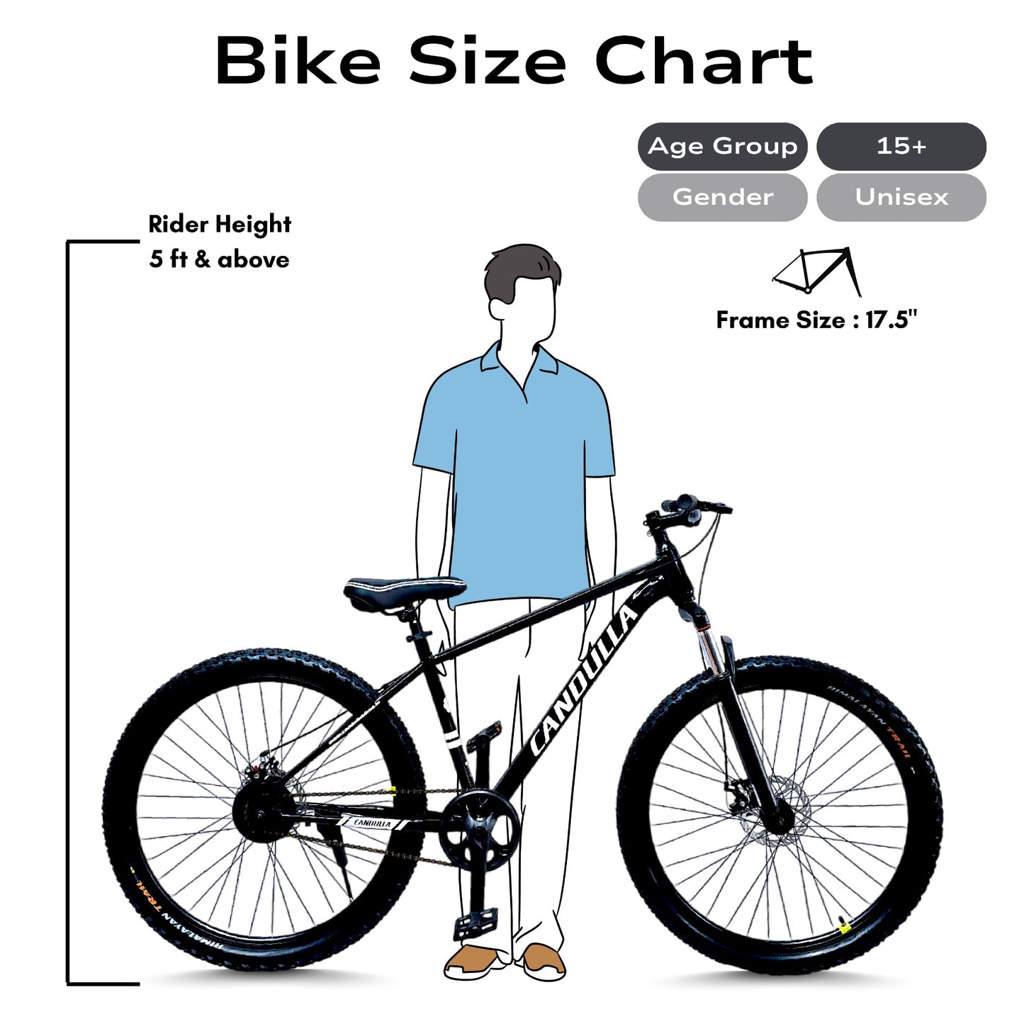 BLACK HAWK Single Speed MTB Mountain Bike 27.5"