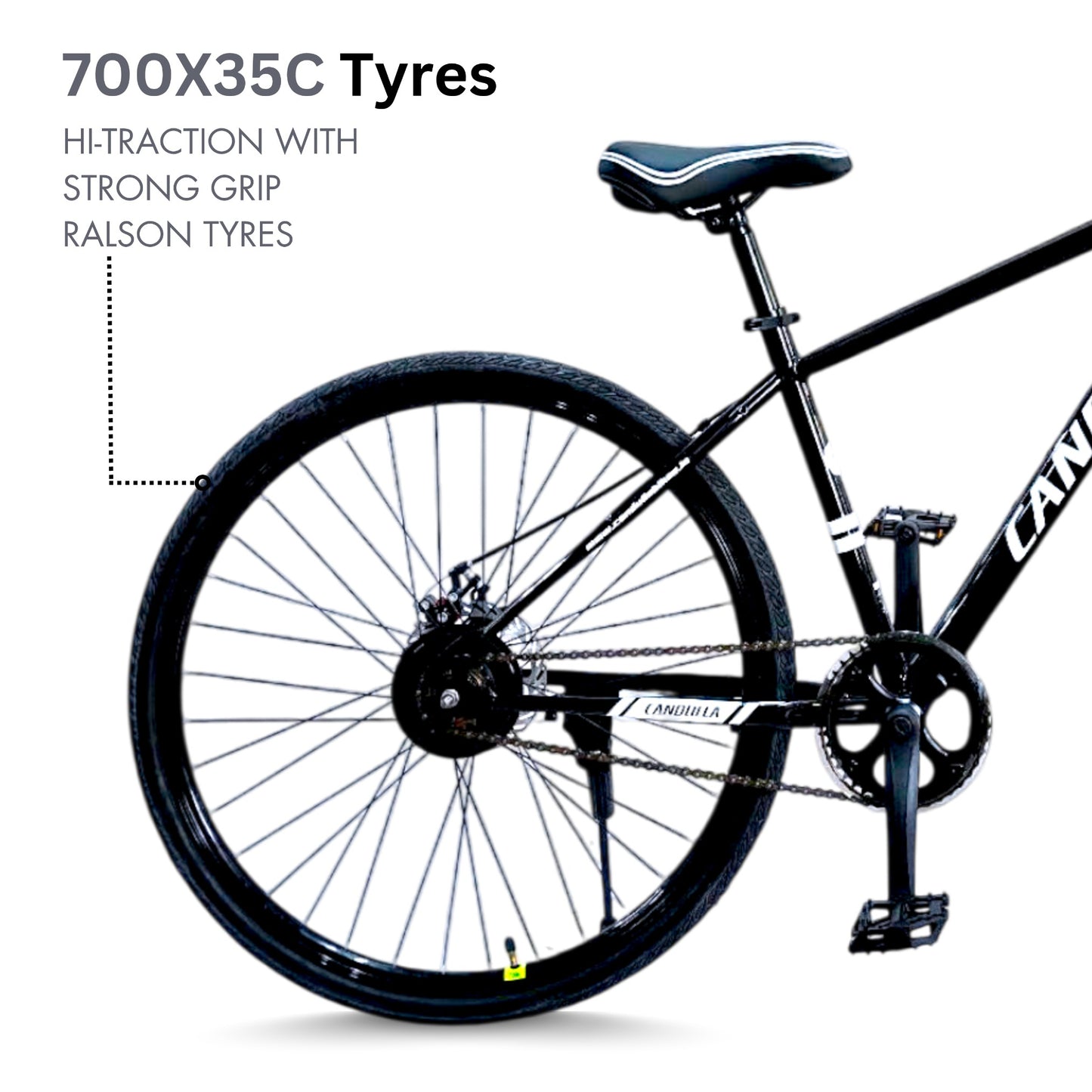 BLACK HAWK 700X35C Hybrid Bike | Double Disc | Suspension Fork | Lightweight 700X35C Hybrid Bike | Double Disc | Suspension Fork | Lightweight