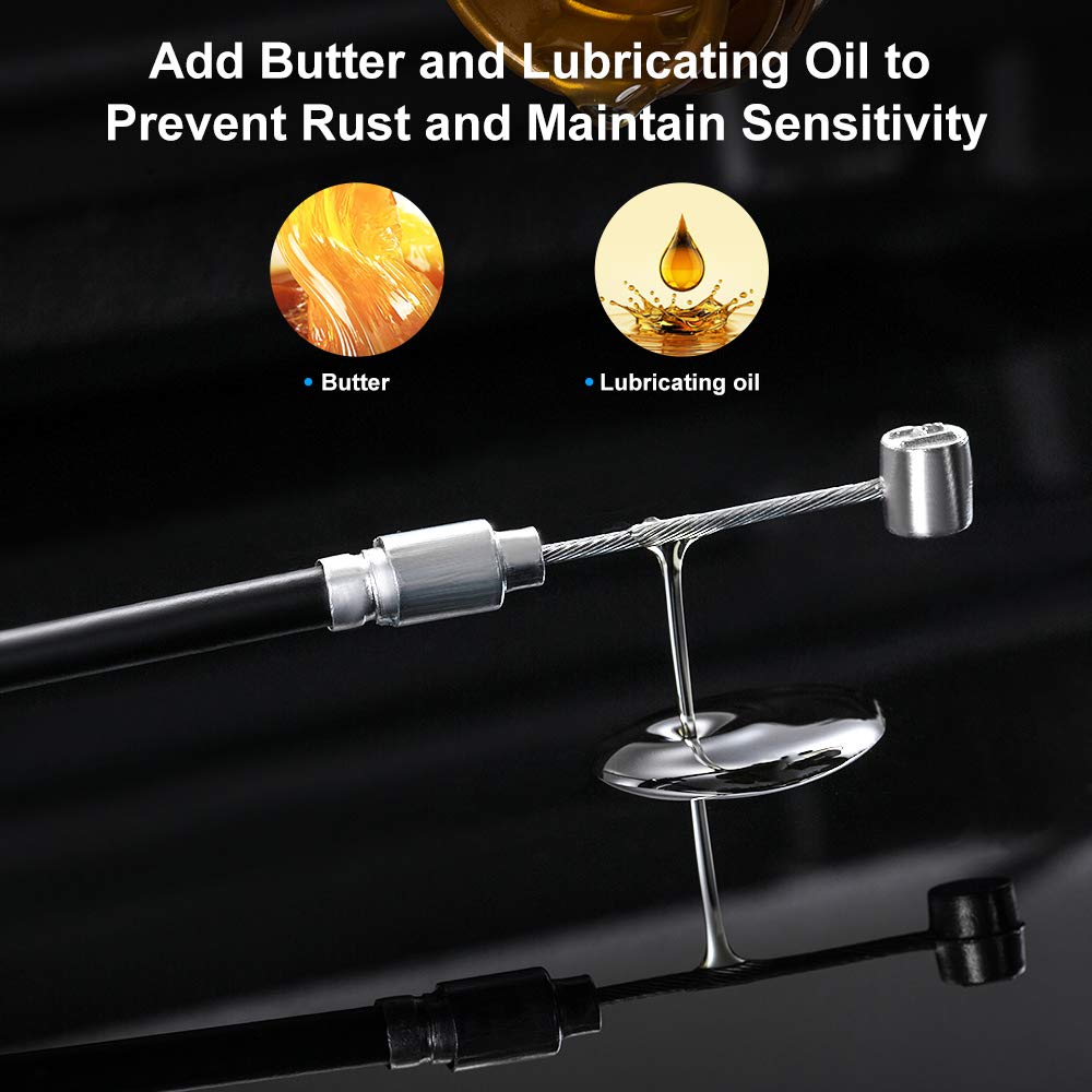 Bicycle friction free Brake Wire Front Rear Inner-Outer Set for Disc & V Brakes