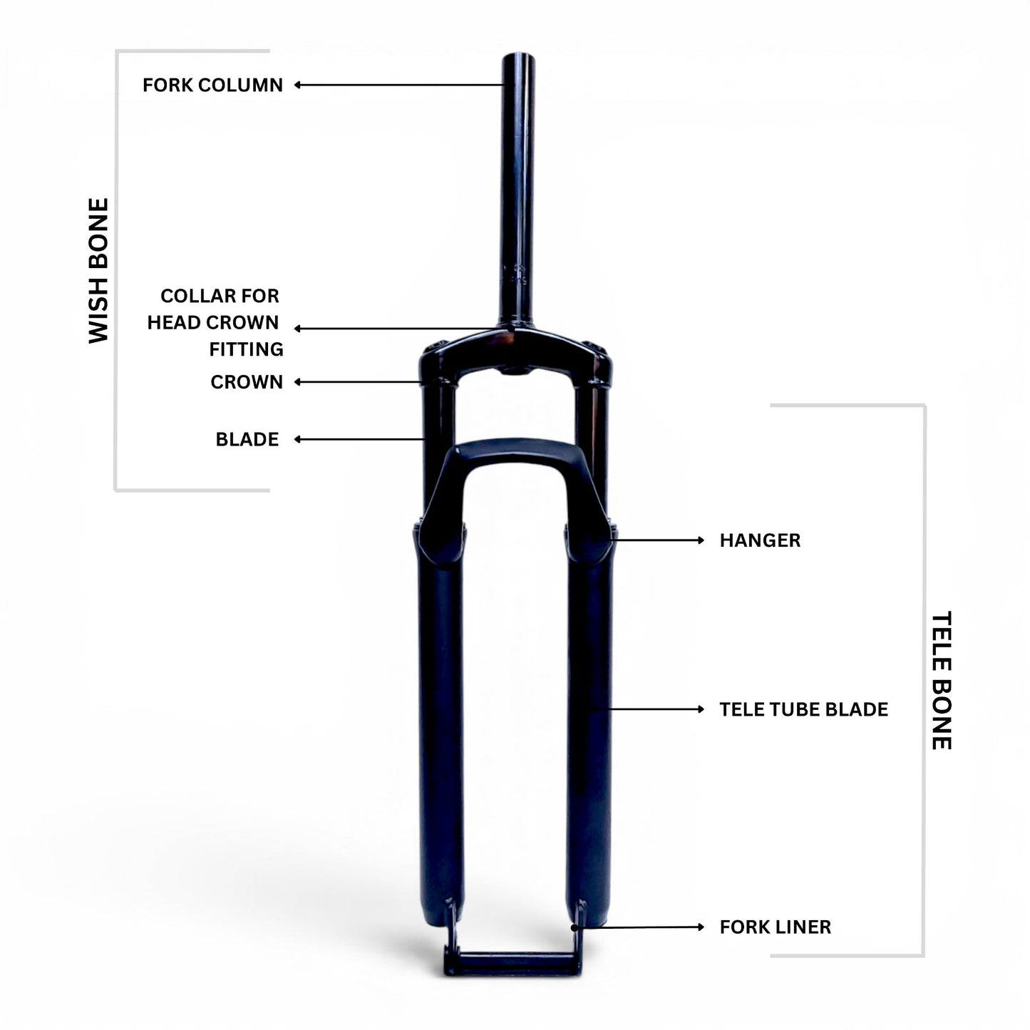 29 Inch Bicycle Suspension Fork | Heavy Duty Steel Front Suspension | MTB Cycle Fork for Mountain Bike