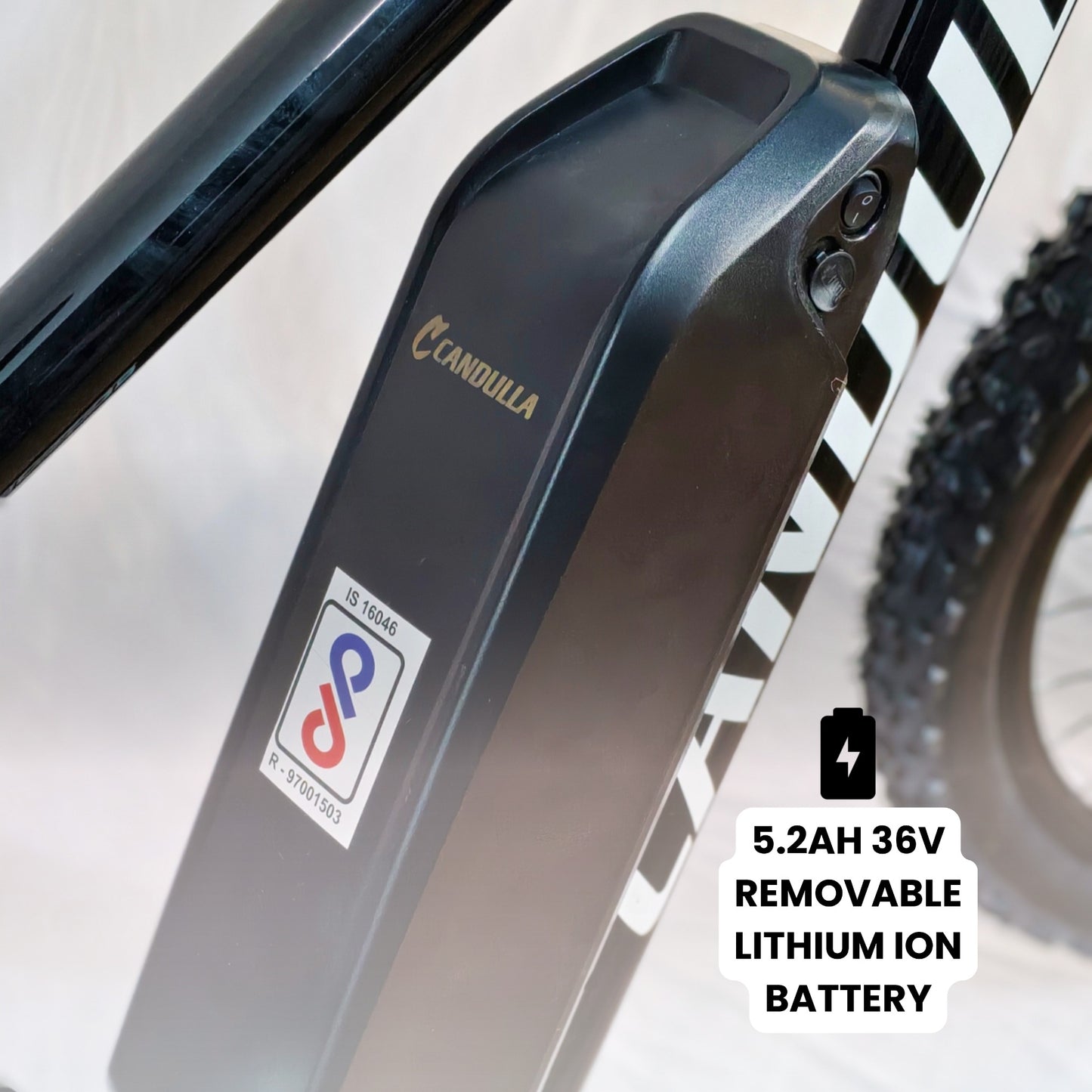 Black Hawk Electric Bike | 5.2Ah Battery | Up to 35Km Range | Removable Battery