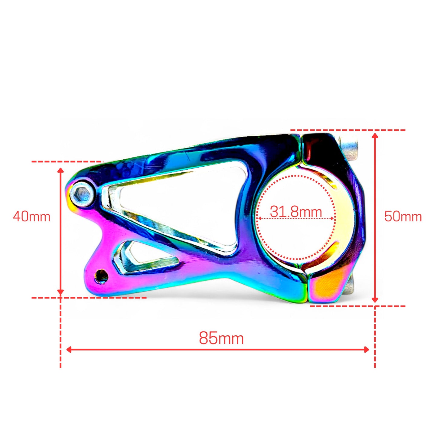 Bicycle colorful Rainbow Stem Bicycle Handlebar Stem for MTB 31.8mm