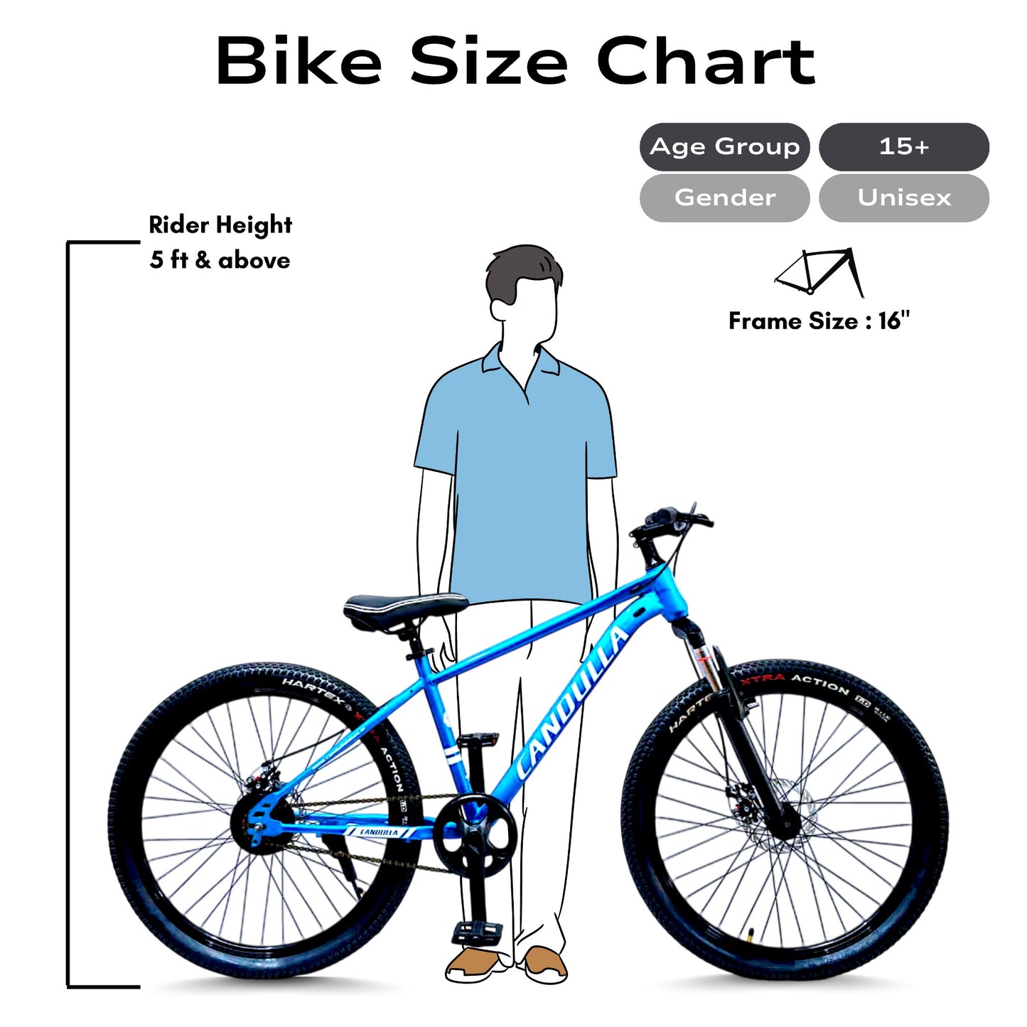 GLACIER Single Speed MTB Mountain Bike 26"