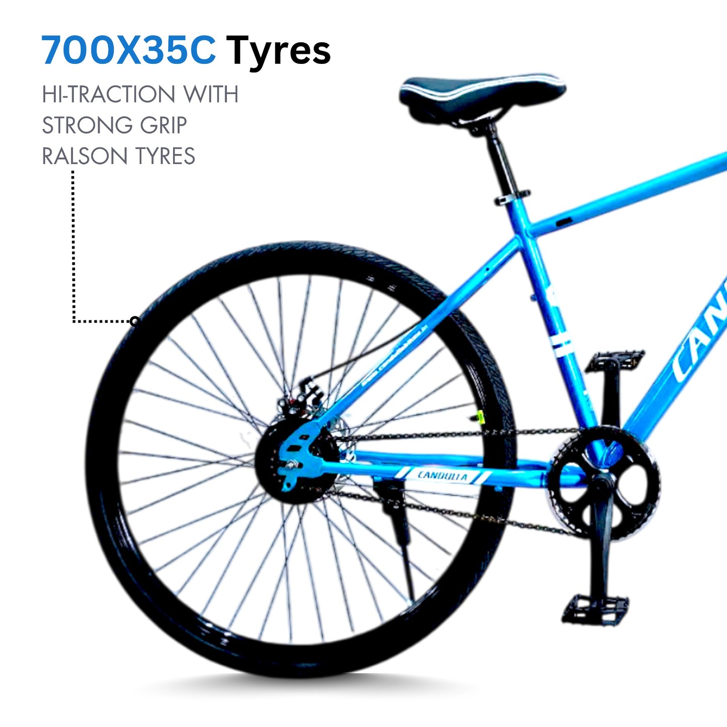 GLACIER 700X35C Hybrid Bike | Double Disc | Suspension Fork | Lightweight 700X35C Hybrid Bike | Double Disc | Suspension Fork | Lightweight