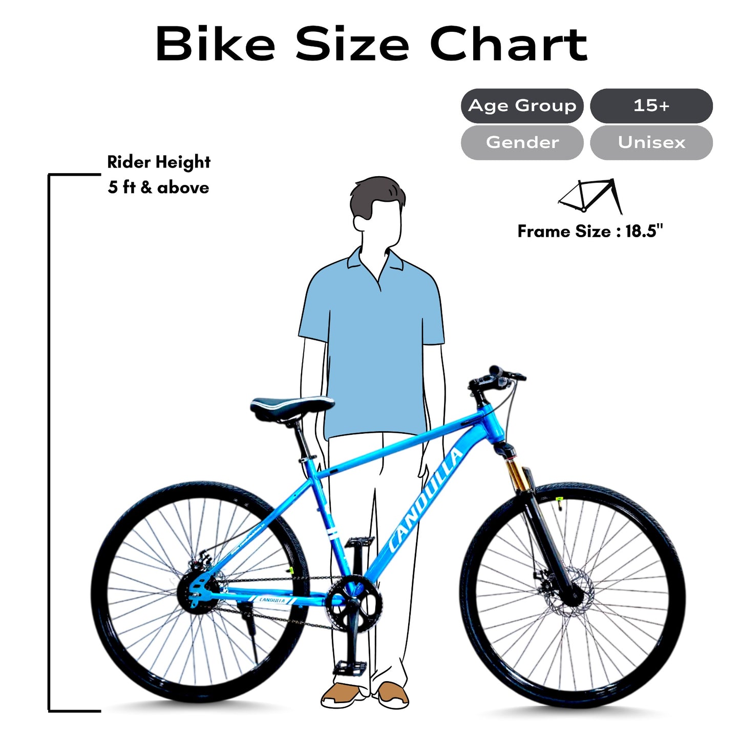 GLACIER 700X35C Hybrid Bike | Double Disc | Suspension Fork | Lightweight 700X35C Hybrid Bike | Double Disc | Suspension Fork | Lightweight