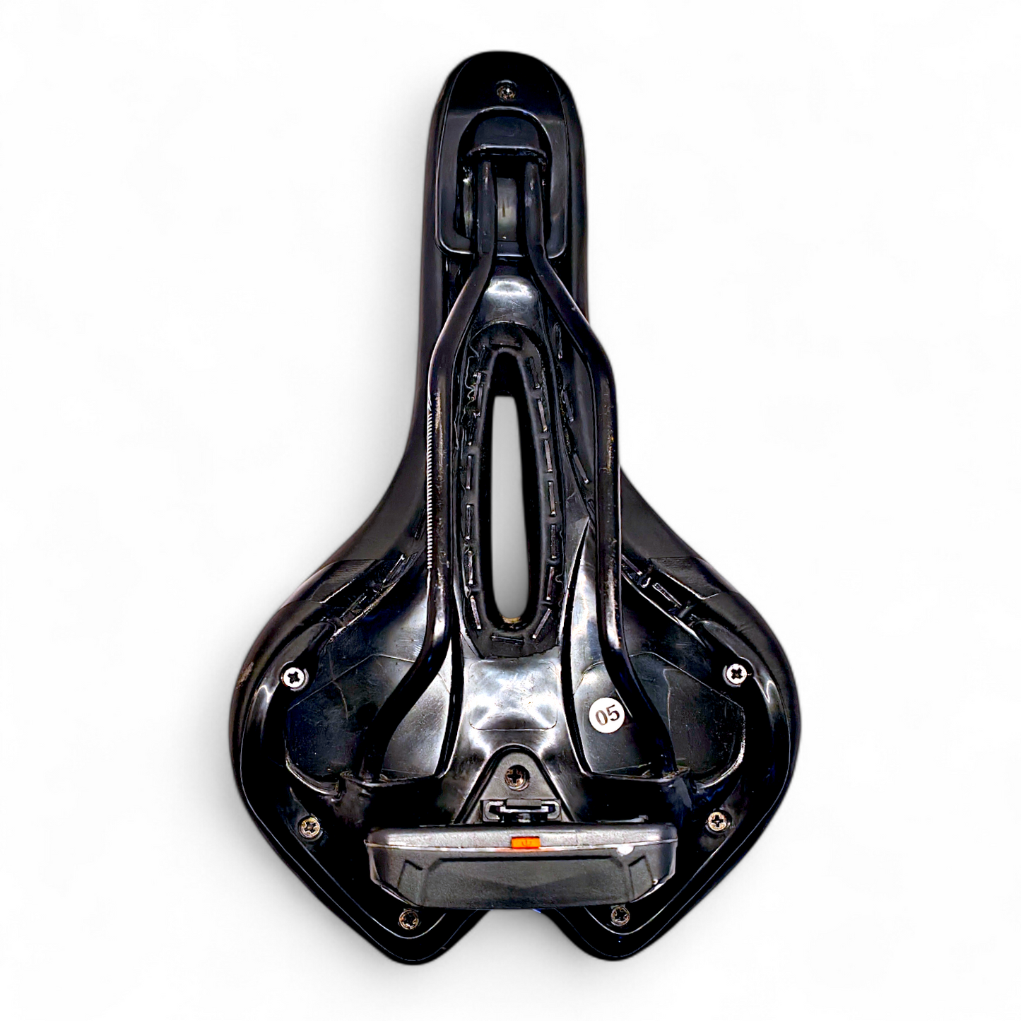 Bicycle Saddle with Integrated Dual-Color LED Tail Light