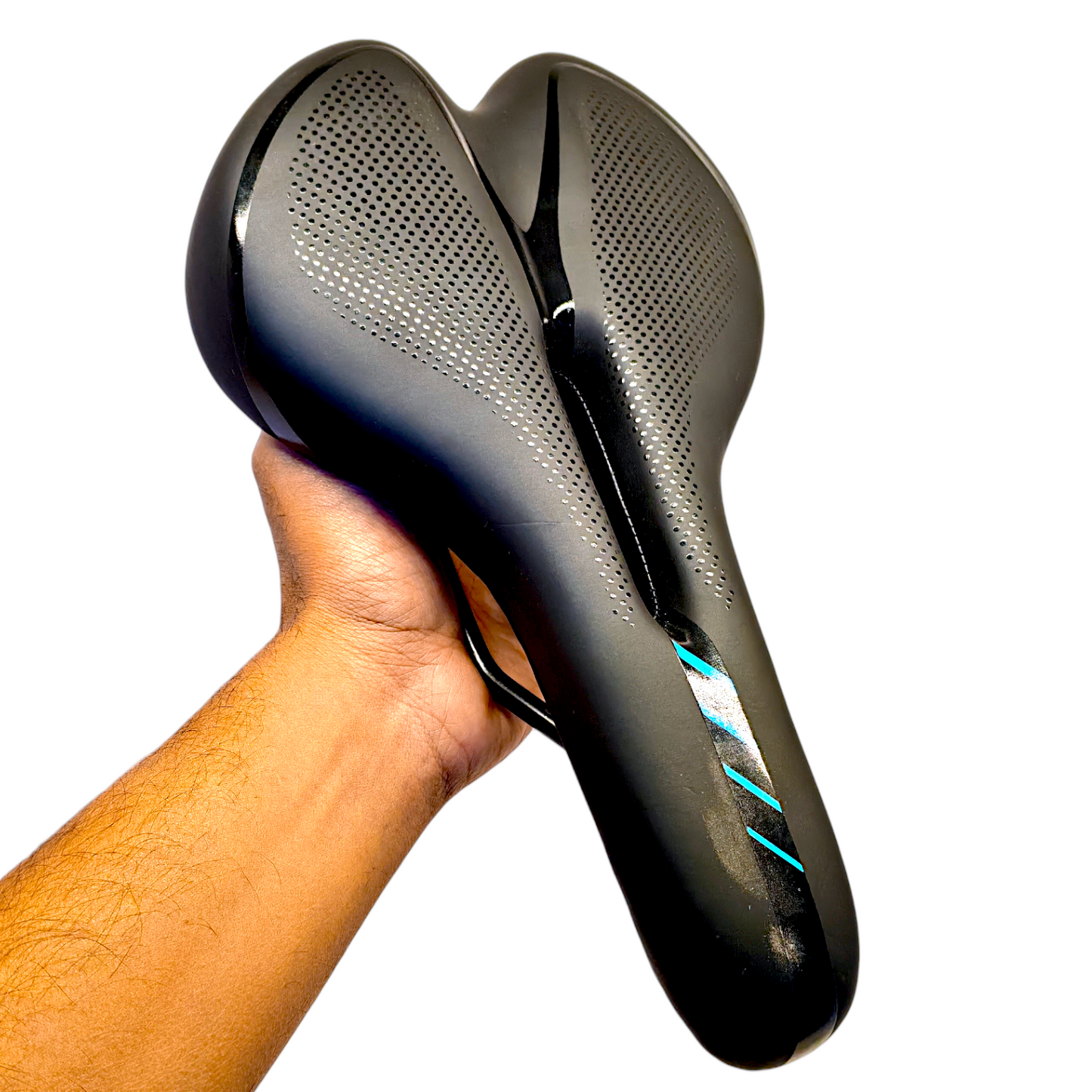 Bicycle Saddle with Integrated Dual-Color LED Tail Light