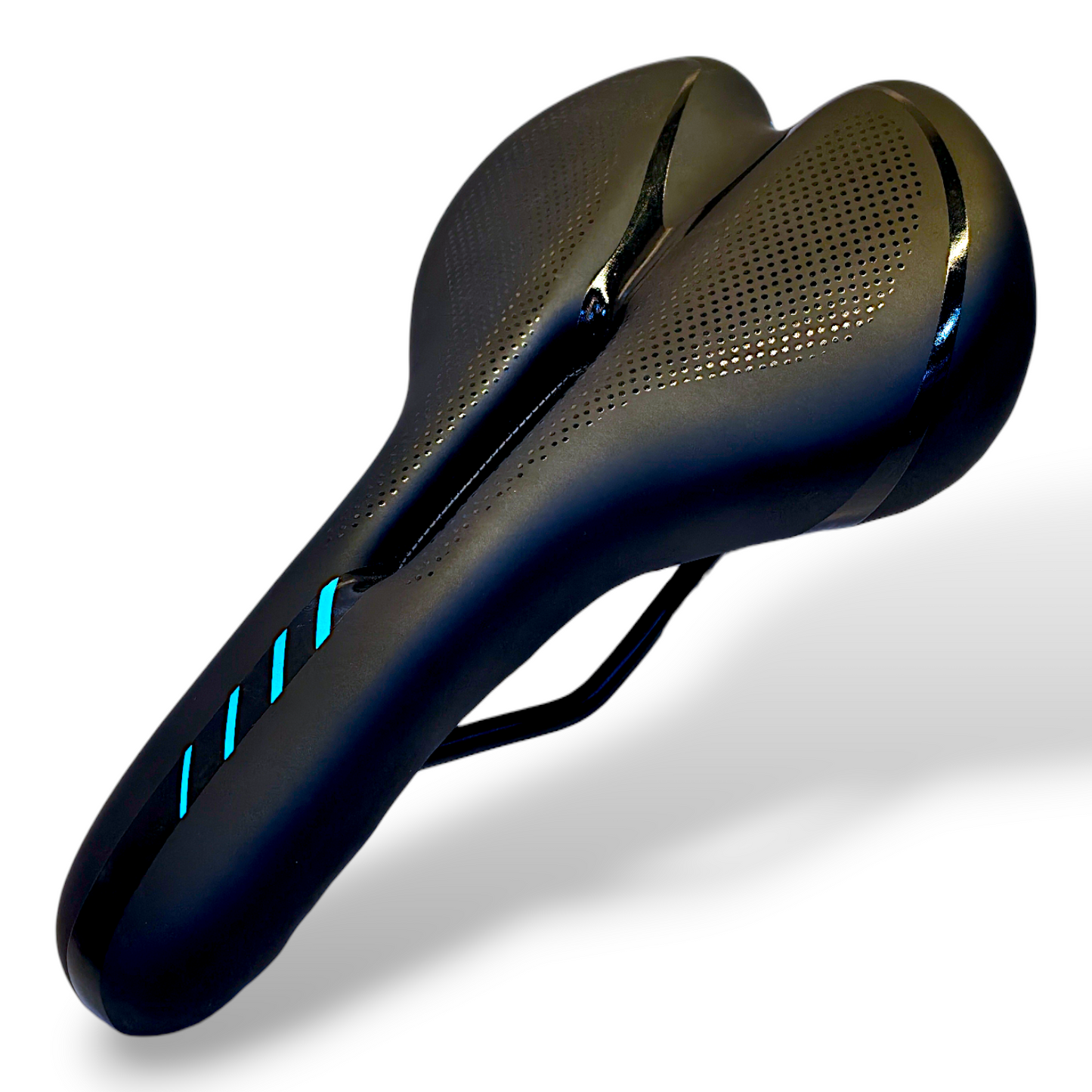 Bicycle Saddle with Integrated Dual-Color LED Tail Light