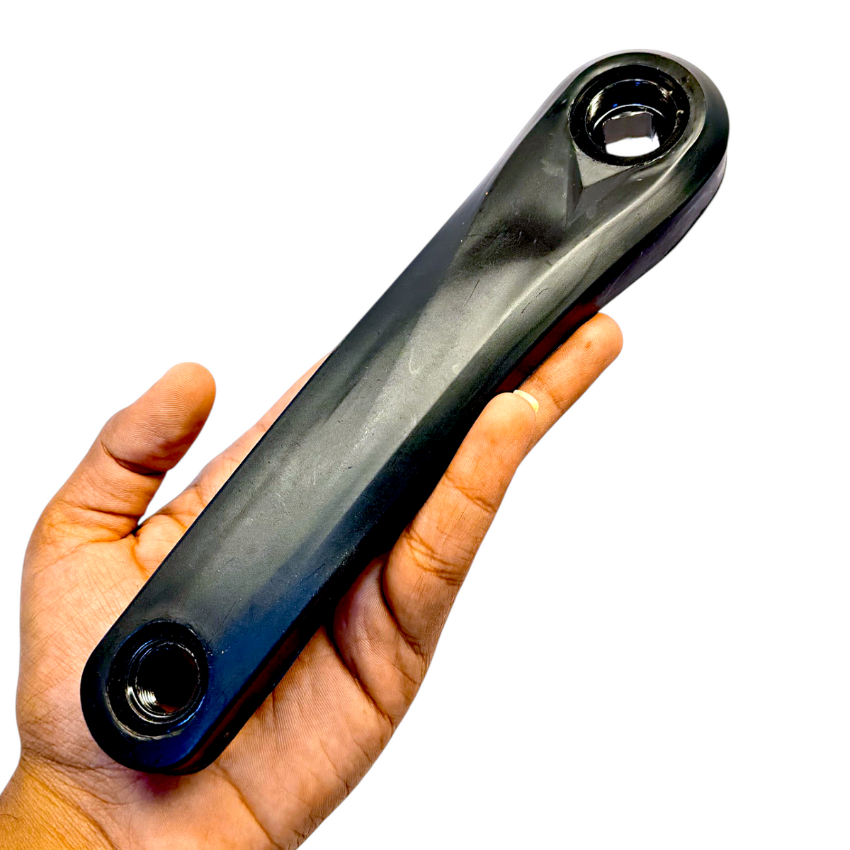 Steel Iron Quarter less Bicycle Left Crank Arm with Prismatic Hole (200mm, Black)
