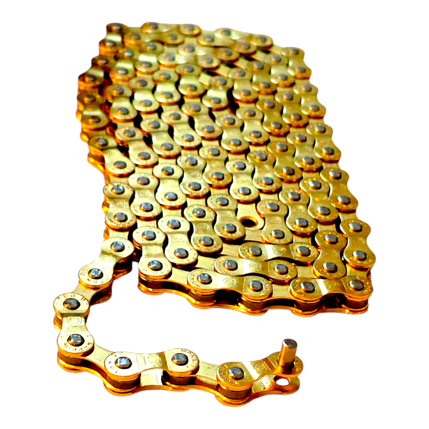 Gold Bicycle Chain 116 Links | Single Speed & Multi-Speed Cycle Chain | Heavy Duty Bicycle Chain