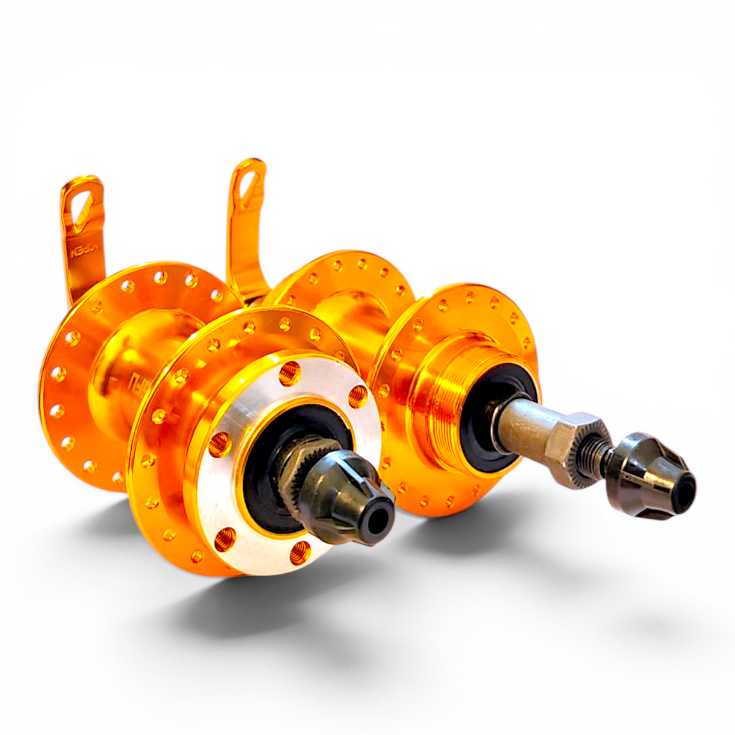 1 Pair Bike Front & Rear Hub Disc Brake Hub Set 36Hole w/Quick Release Gold|1 Piece Front Hub| Hubs