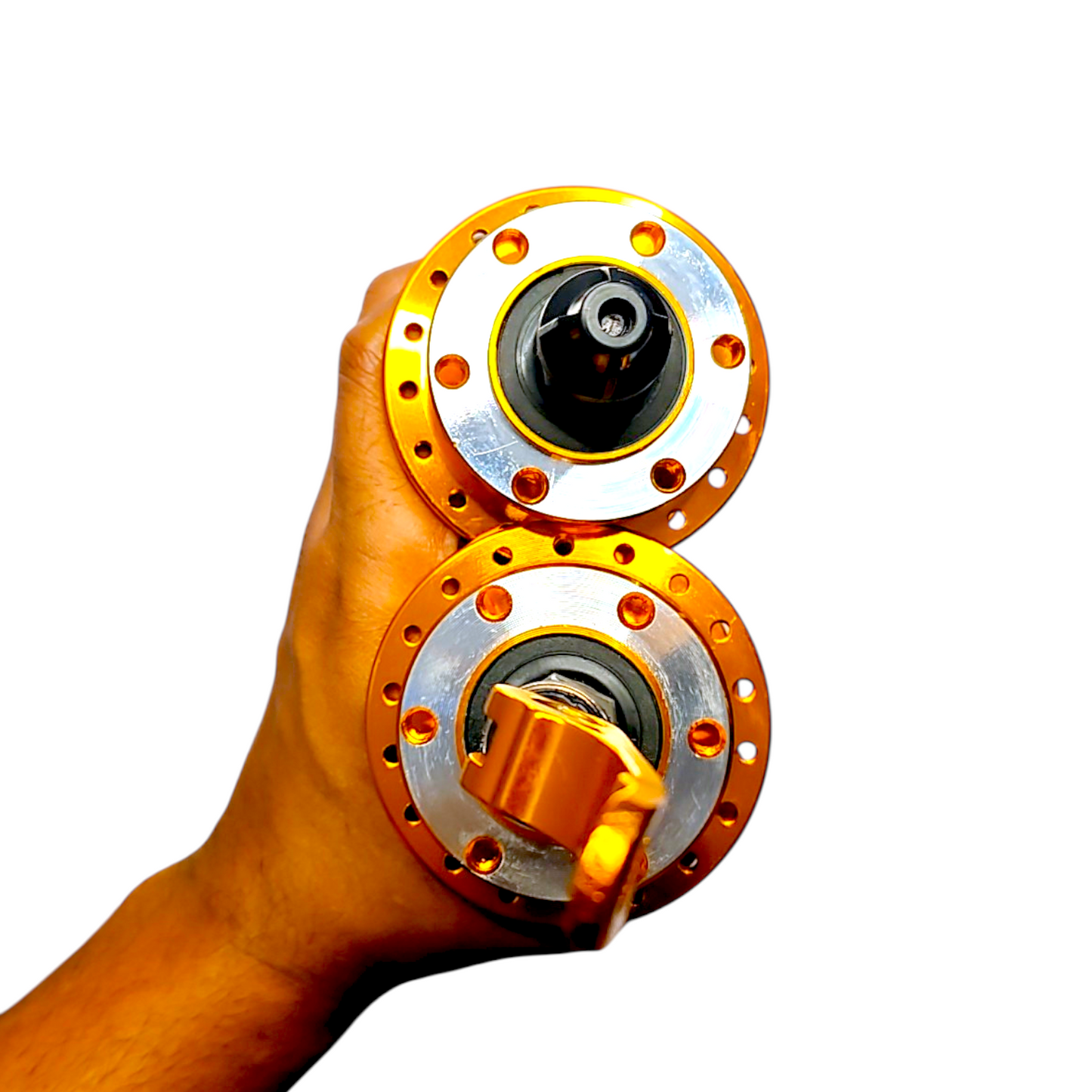 1 Pair Bike Front & Rear Hub Disc Brake Hub Set 36Hole w/Quick Release Gold|1 Piece Front Hub| Hubs