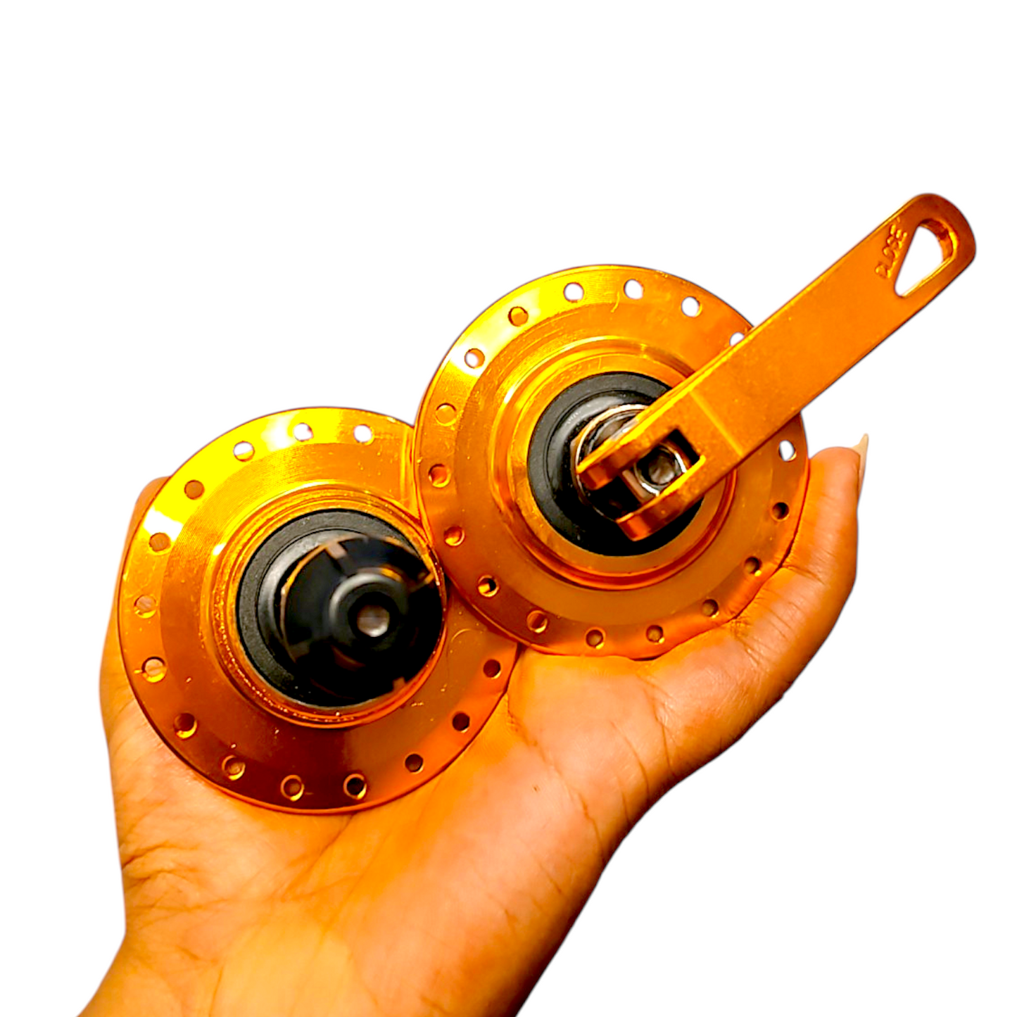 1 Pair Bike Front & Rear Hub Disc Brake Hub Set 36Hole w/Quick Release Gold|1 Piece Front Hub| Hubs