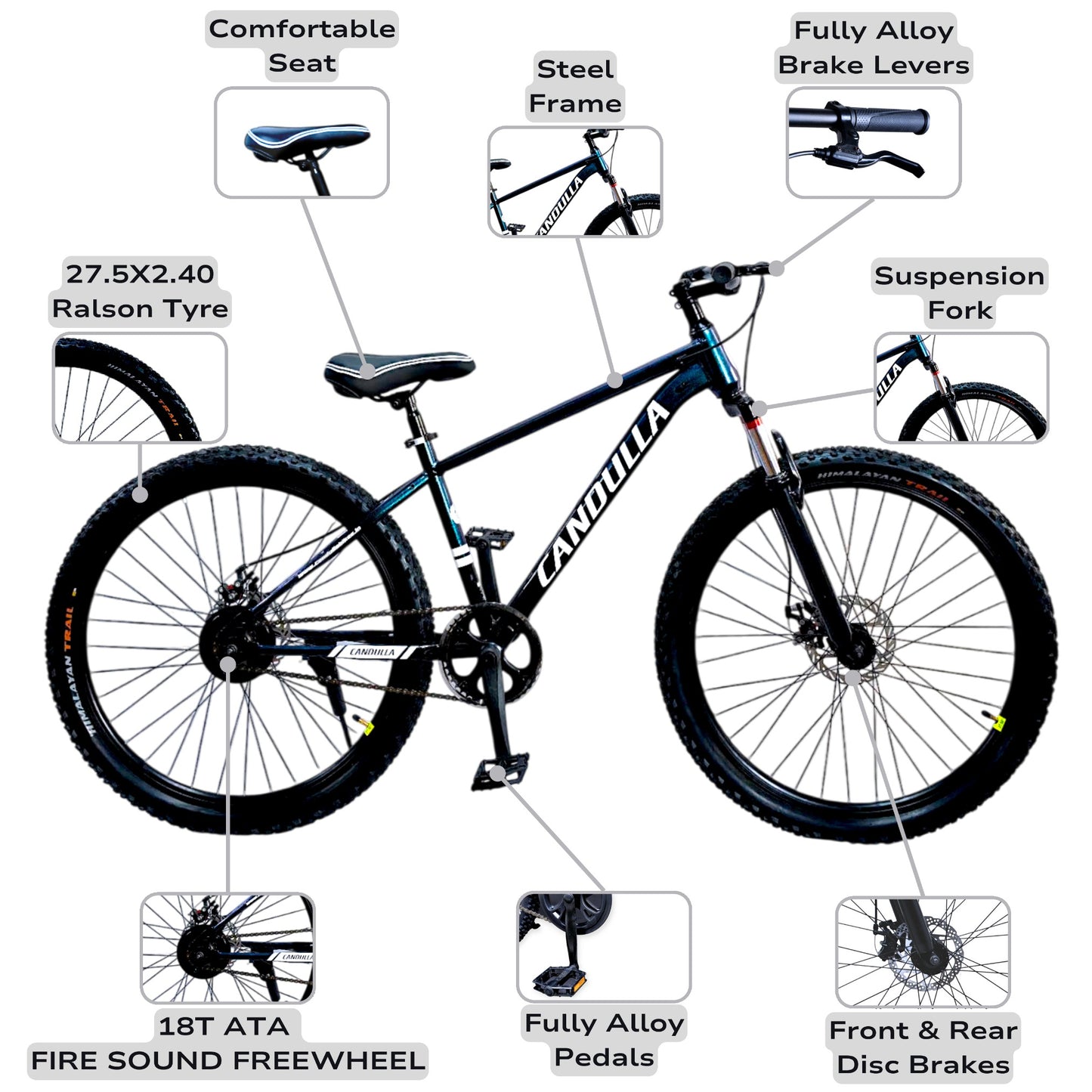 QUANTUM G1 Single Speed MTB Mountain Bike 27.5"